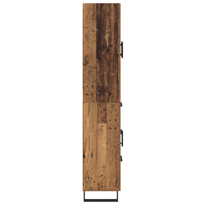 Bufet cu sertar 2 pcs Lemn Vechi Lemn Stratificat și Sticlă - WALTI WALTI