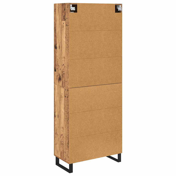 Bufet cu sertar 2 pcs Lemn Vechi Lemn Stratificat și Sticlă - WALTI WALTI