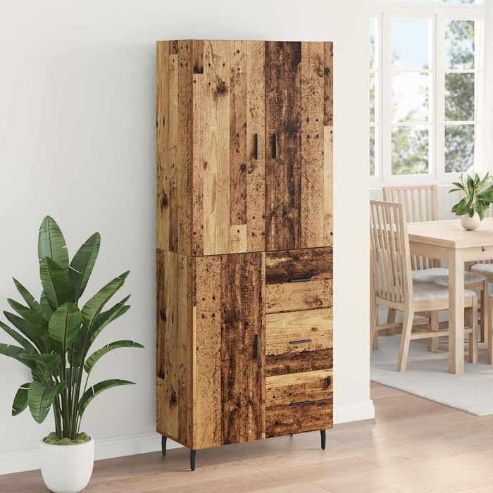 Bufet Lemn Vechi 69,5 x 34 x 180 cm Lemn Stratificat și Sticlă - WALTI WALTI