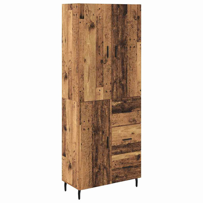 Bufet Lemn Vechi 69,5 x 34 x 180 cm Lemn Stratificat și Sticlă - WALTI WALTI