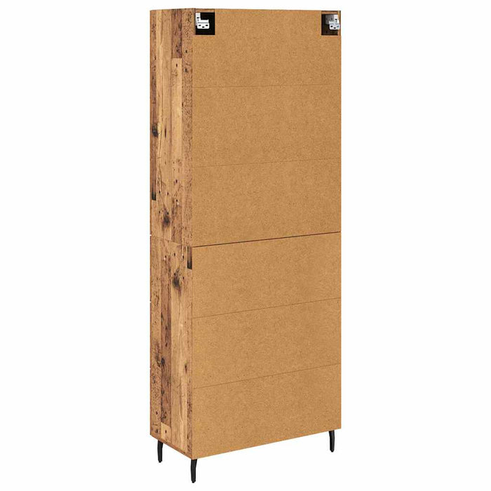 Bufet Lemn Vechi 69,5 x 34 x 180 cm Lemn Stratificat și Sticlă - WALTI WALTI