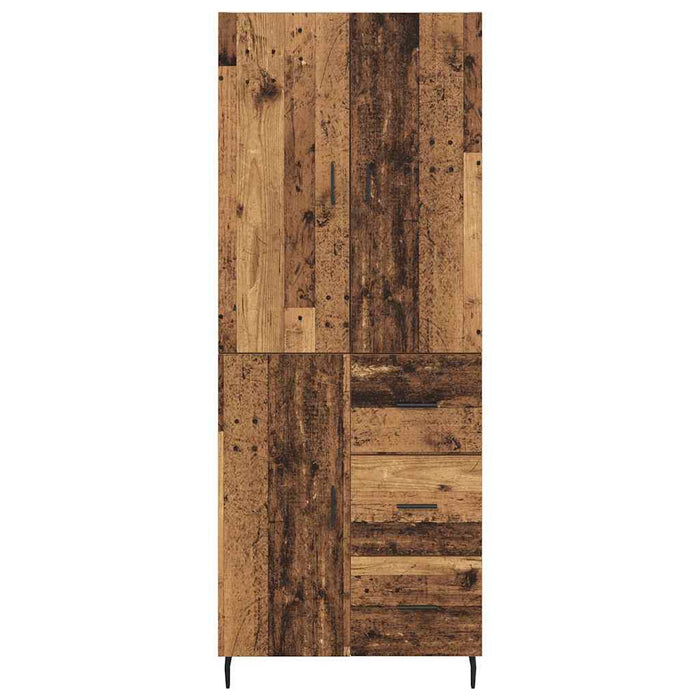 Bufet Lemn Vechi 69,5 x 34 x 180 cm Lemn Stratificat și Sticlă - WALTI WALTI