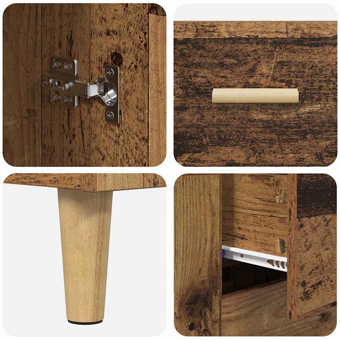 Bufet cu sertar Lemn Vechi 69,5 x 34 x 180 cm Lemn compozit - WALTI WALTI