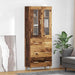 Bufet Lemn Vechi 69,5 x 34 x 180 cm Lemn Stratificat și Sticlă - WALTI WALTI