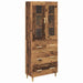 Bufet Lemn Vechi 69,5 x 34 x 180 cm Lemn Stratificat și Sticlă - WALTI WALTI