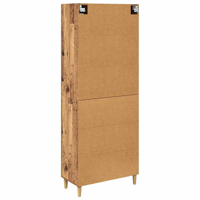 Bufet Lemn Vechi 69,5 x 34 x 180 cm Lemn Stratificat și Sticlă - WALTI WALTI