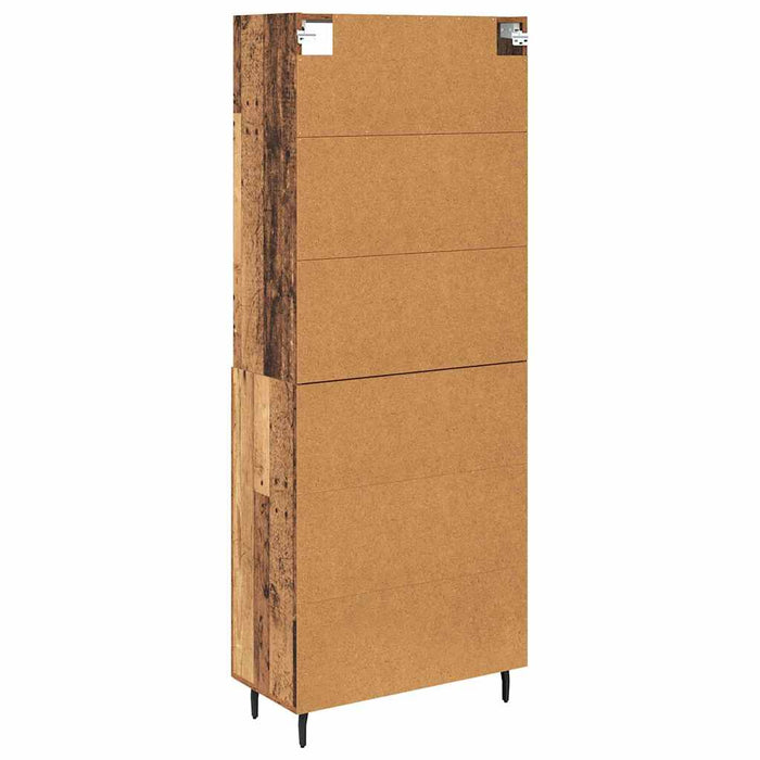 Bufet Lemn Vechi 69,5 x 34 x 180 cm Lemn Stratificat și Sticlă - WALTI WALTI