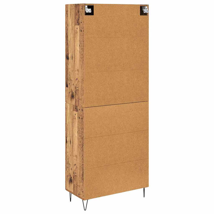 Bufet cu sertar 2 pcs Lemn vechi Lemn tehnic și sticlă - WALTI WALTI
