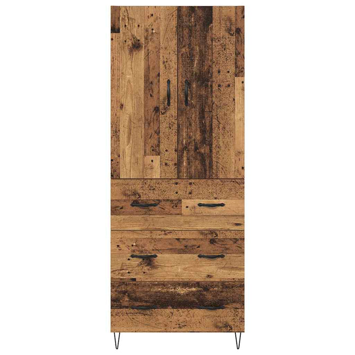 Bufet cu sertar 2 pcs Lemn vechi Lemn tehnic și sticlă - WALTI WALTI