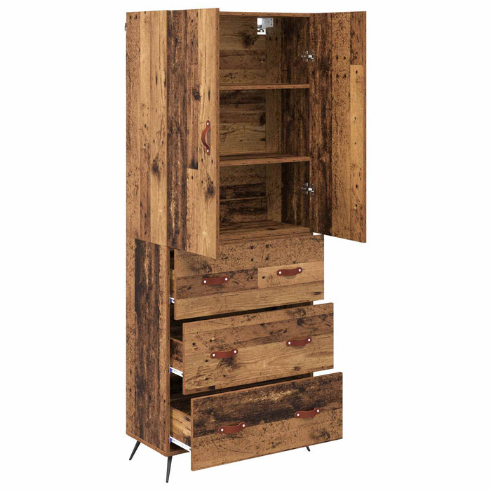 Bufet Pe perete Lemn Vechi 69,5 x 34 x 180 cm Lemn compozit - WALTI WALTI