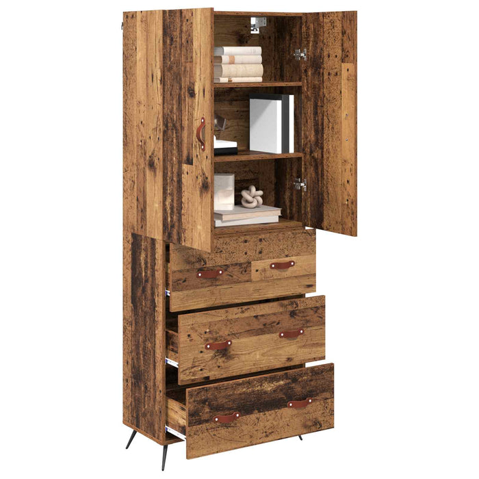 Bufet Pe perete Lemn Vechi 69,5 x 34 x 180 cm Lemn compozit - WALTI WALTI