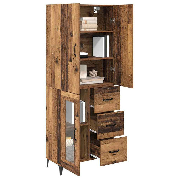 Bufet Pe perete cu sertar Lemn Vechi 69,5 x 34 x 180 cm Lemn compozit - WALTI WALTI