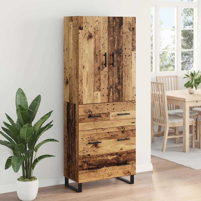 Bufet cu sertar 2 pcs Lemn Vechi Lemn Stratificat și Sticlă - WALTI WALTI