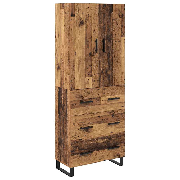 Bufet cu sertar 2 pcs Lemn Vechi Lemn Stratificat și Sticlă - WALTI WALTI