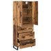 Bufet cu sertar 2 pcs Lemn Vechi Lemn Stratificat și Sticlă - WALTI WALTI