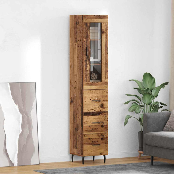 Bufet cu sertar Lemn Vechi 34,5 x 34 x 180 cm Lemn compozit - WALTI WALTI