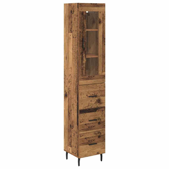 Bufet cu sertar Lemn Vechi 34,5 x 34 x 180 cm Lemn compozit - WALTI WALTI