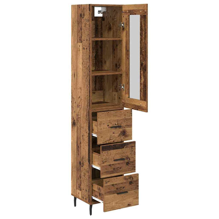Bufet cu sertar Lemn Vechi 34,5 x 34 x 180 cm Lemn compozit - WALTI WALTI