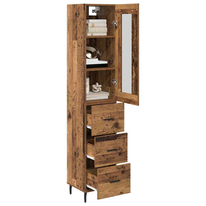 Bufet cu sertar Lemn Vechi 34,5 x 34 x 180 cm Lemn compozit - WALTI WALTI