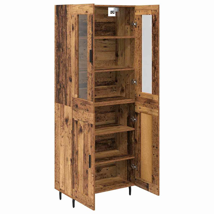 Bufet 2 pcs Lemn Vechi Lemn Stratificat și Sticlă - WALTI WALTI