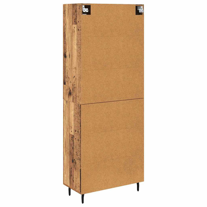 Bufet 2 pcs Lemn Vechi Lemn Stratificat și Sticlă - WALTI WALTI