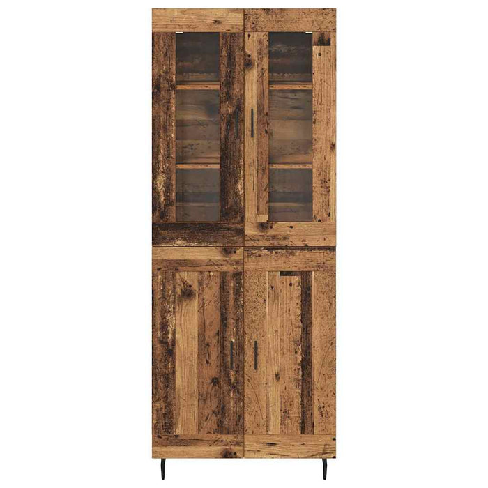 Bufet 2 pcs Lemn Vechi Lemn Stratificat și Sticlă - WALTI WALTI