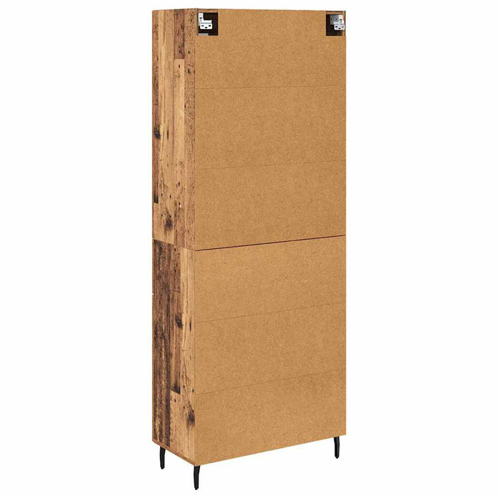 Bufet cu sertar 2 pcs Lemn Vechi Lemn Stratificat și Sticlă - WALTI WALTI