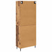 Bufet cu sertar 2 pcs Lemn Vechi Lemn Stratificat și Sticlă - WALTI WALTI