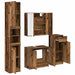 Set de mobilier pentru baie 4 pcs Lemn vechi Lemn compozit - WALTI WALTI