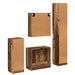 Set de mobilier pentru baie 4 pcs Lemn vechi Lemn compozit - WALTI WALTI