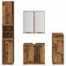Set de mobilier pentru baie 4 pcs Lemn vechi Lemn compozit - WALTI WALTI