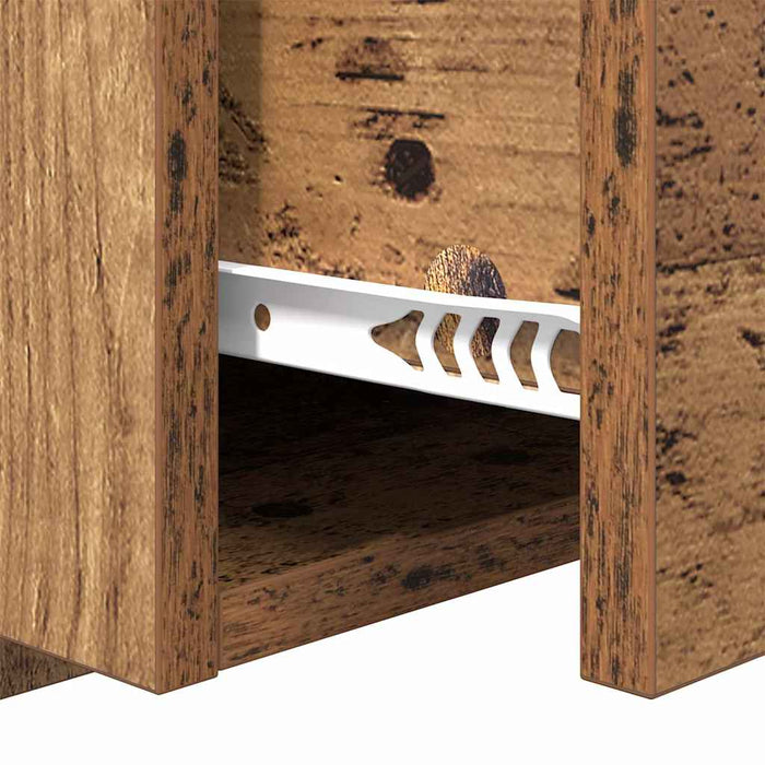 Tăblie cu Noptieră cu sertar 3 pcs Lemn Vechi Lemn compozit - WALTI WALTI