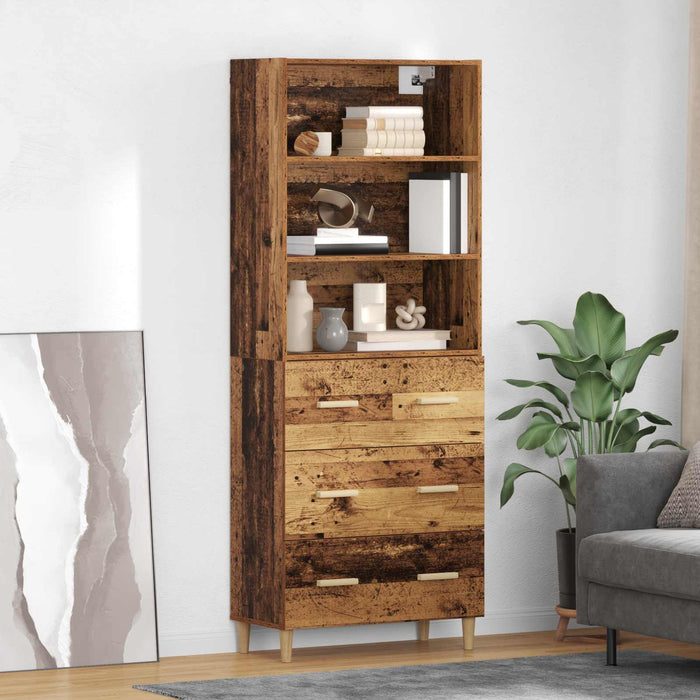 Bufet cu sertar Lemn Vechi 69,5 x 32,5 x 180 cm Lemn compozit - WALTI WALTI