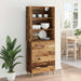 Bufet cu sertar Lemn Vechi 69,5 x 32,5 x 180 cm Lemn compozit - WALTI WALTI