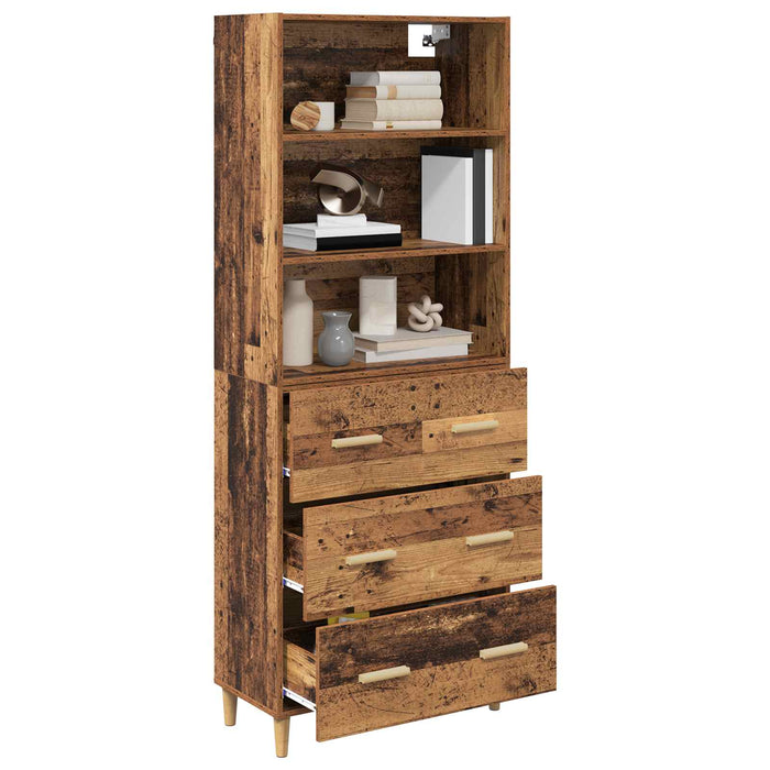 Bufet cu sertar Lemn Vechi 69,5 x 32,5 x 180 cm Lemn compozit - WALTI WALTI