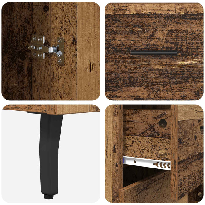 Bufet cu sertar 2 pcs Lemn Vechi Lemn compozit - WALTI WALTI