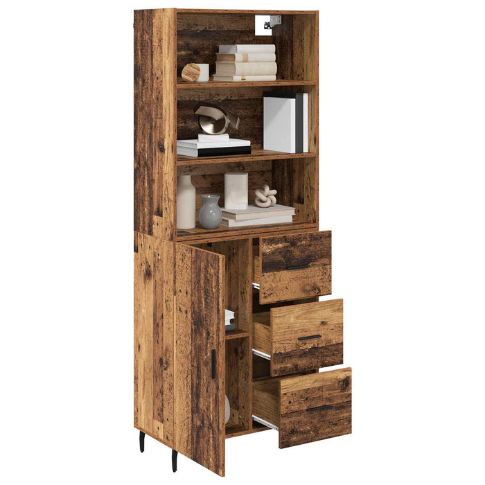 Bufet cu sertar 2 pcs Lemn Vechi Lemn compozit - WALTI WALTI