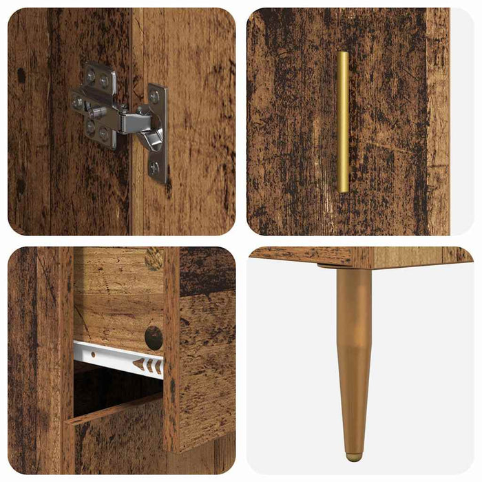 Bufet cu sertar 2 pcs Lemn vechi Lemn compozit - WALTI WALTI