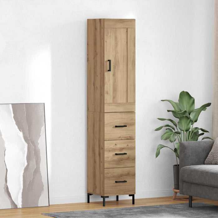 Bufet Stejar Artizanal 34,5 x 34 x 180 cm Lemn compozit - WALTI WALTI