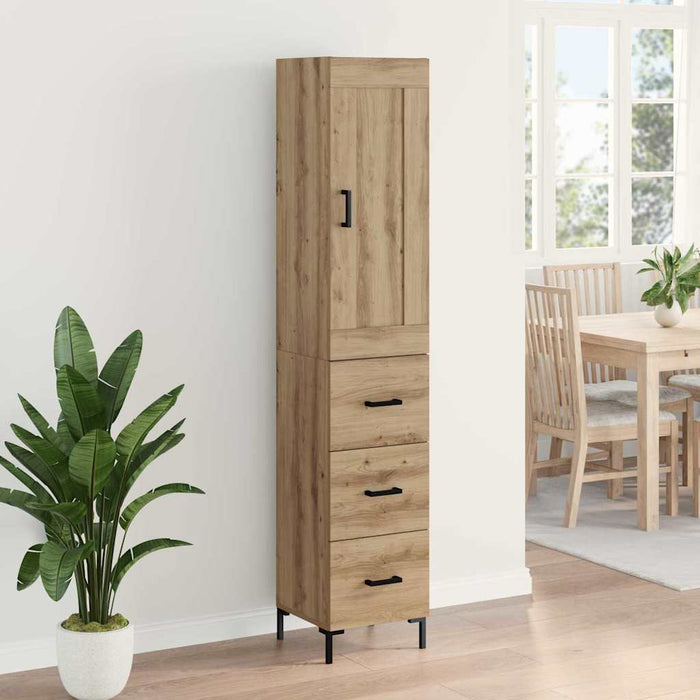 Bufet Stejar Artizanal 34,5 x 34 x 180 cm Lemn compozit - WALTI WALTI