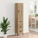 Bufet Stejar Artizanal 34,5 x 34 x 180 cm Lemn compozit - WALTI WALTI