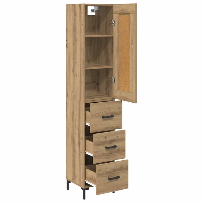 Bufet Stejar Artizanal 34,5 x 34 x 180 cm Lemn compozit - WALTI WALTI