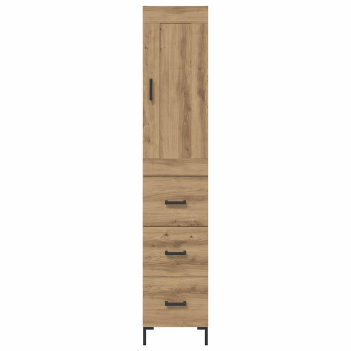 Bufet Stejar Artizanal 34,5 x 34 x 180 cm Lemn compozit - WALTI WALTI