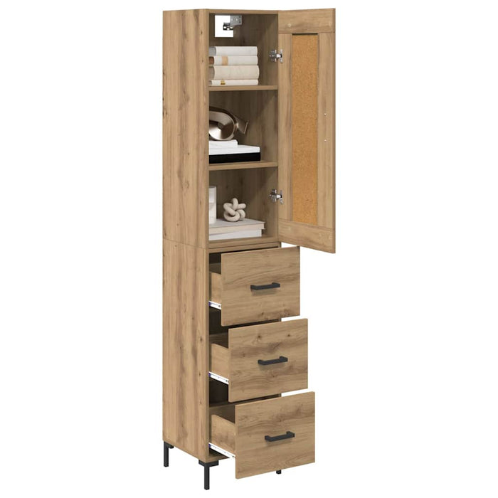 Bufet Stejar Artizanal 34,5 x 34 x 180 cm Lemn compozit - WALTI WALTI