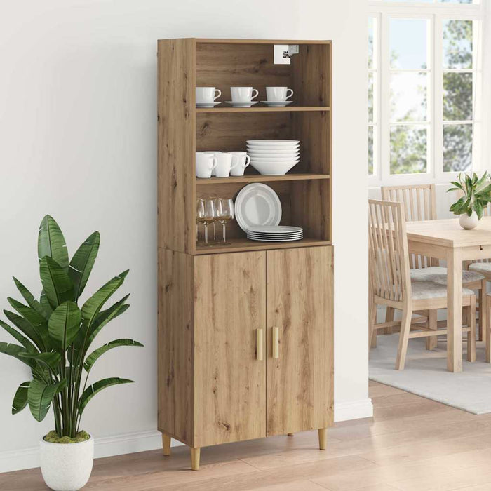Bufet stejar artizanal 69,5 x 34 x 180 cm Lemn compozit - WALTI WALTI