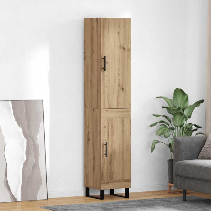 Bufet Stejar Artizanal 34,5 x 34 x 180 cm Lemn compozit WALTI