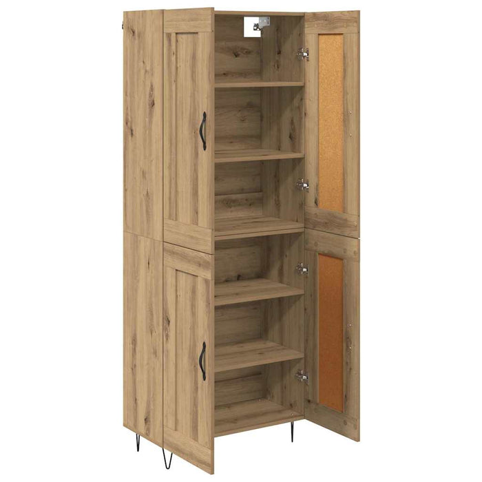 Bufet Stejar Artizanal 69,5 x 34 x 180 cm Lemn compozit - WALTI WALTI