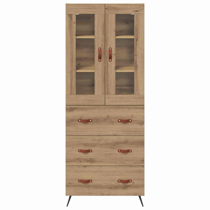 Cabinet înalt cu raft 2 pcs Stejar Artizanal Lemn compozit - WALTI WALTI