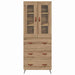 Cabinet înalt cu raft 2 pcs Stejar Artizanal Lemn compozit - WALTI WALTI