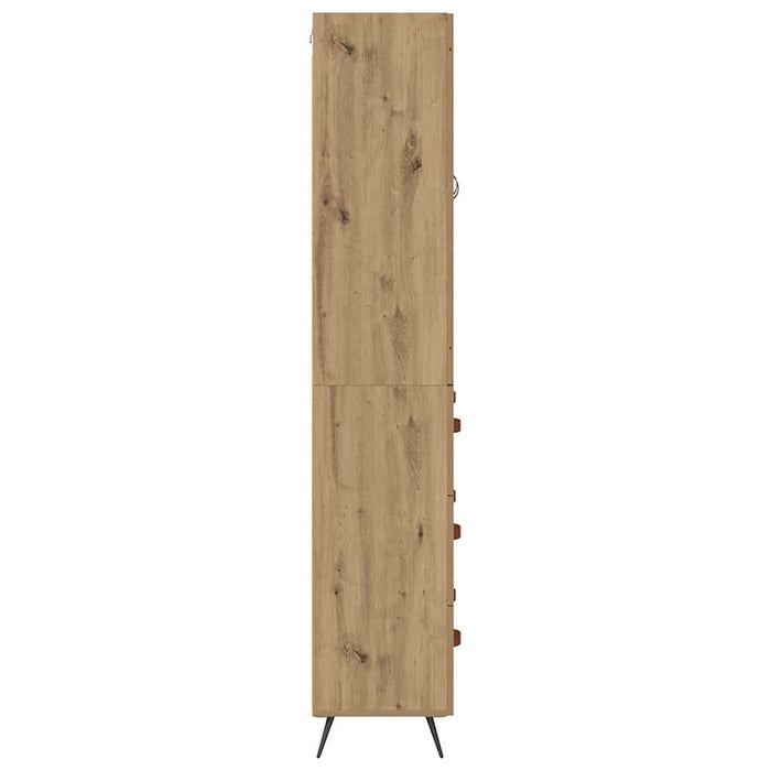 Cabinet înalt cu raft 2 pcs Stejar Artizanal Lemn compozit - WALTI WALTI